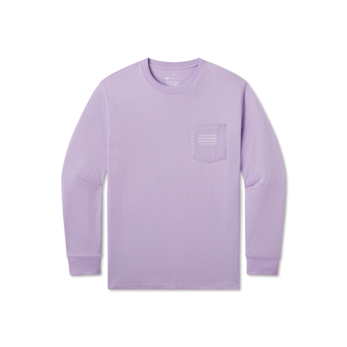 Wharf Purple | Trademark Duck Tee | Long Sleeve T-Shirt | Southern Soft Pocket Tee | Front