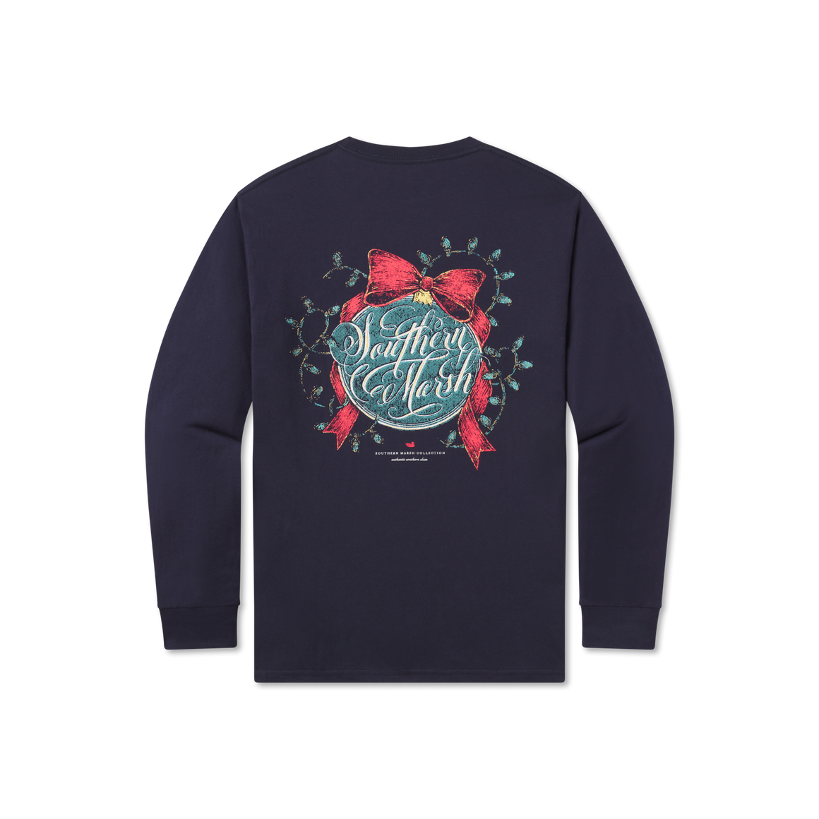 Navy | Signature Ornament Tee | Long Sleeve