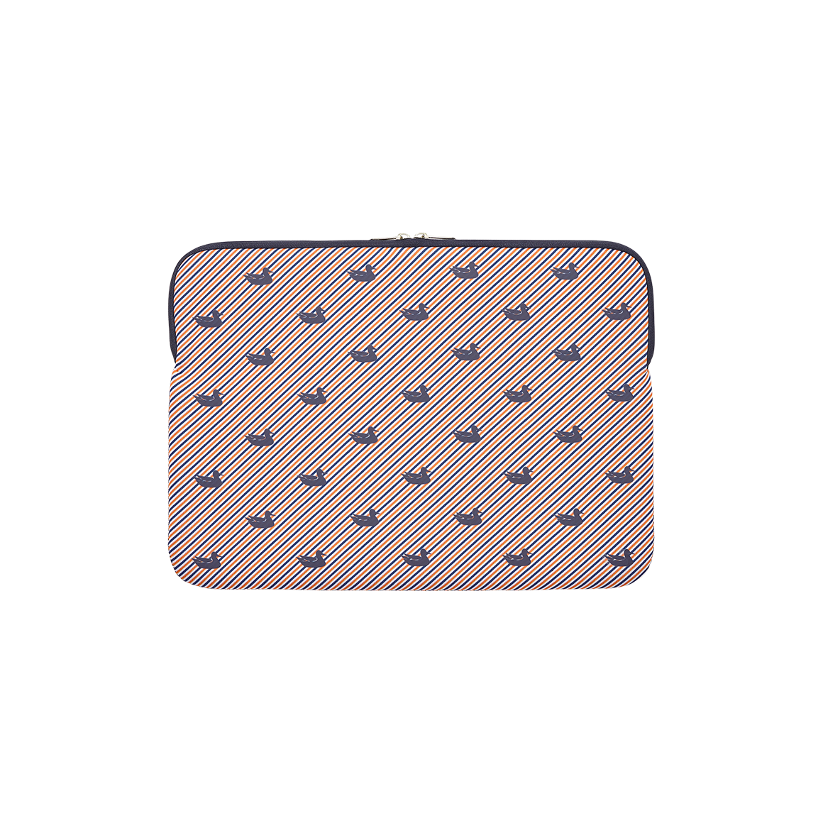 Seersucker   Orange and Navy Stripe | Back