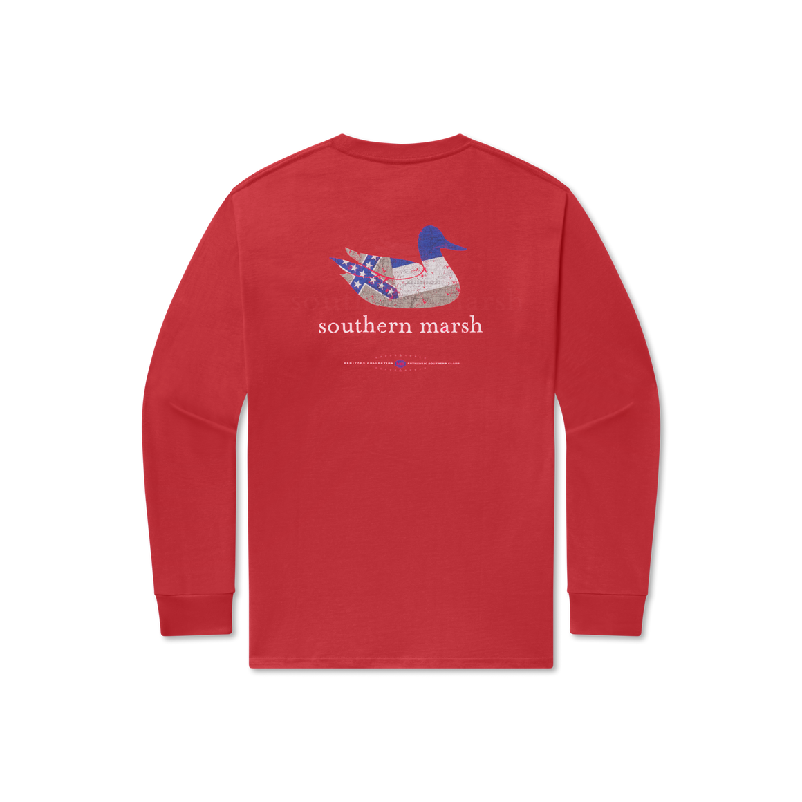 Red | Authentic Heritage Tee | Mississippi | Long Sleeve