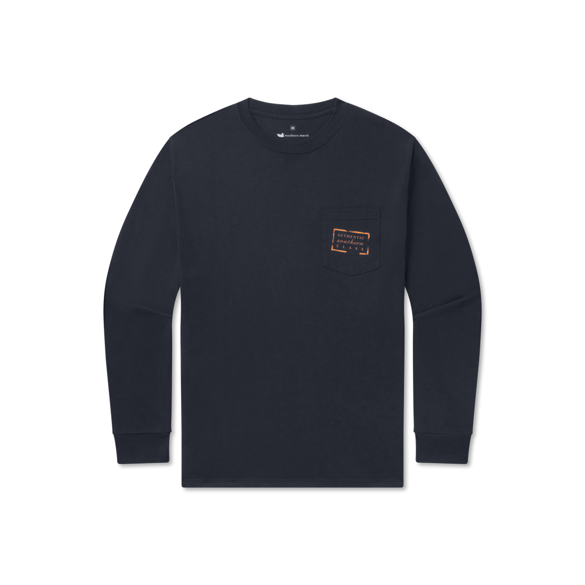 Navy | Authentic Heritage Tee | Virginia | Long Sleeve | Front