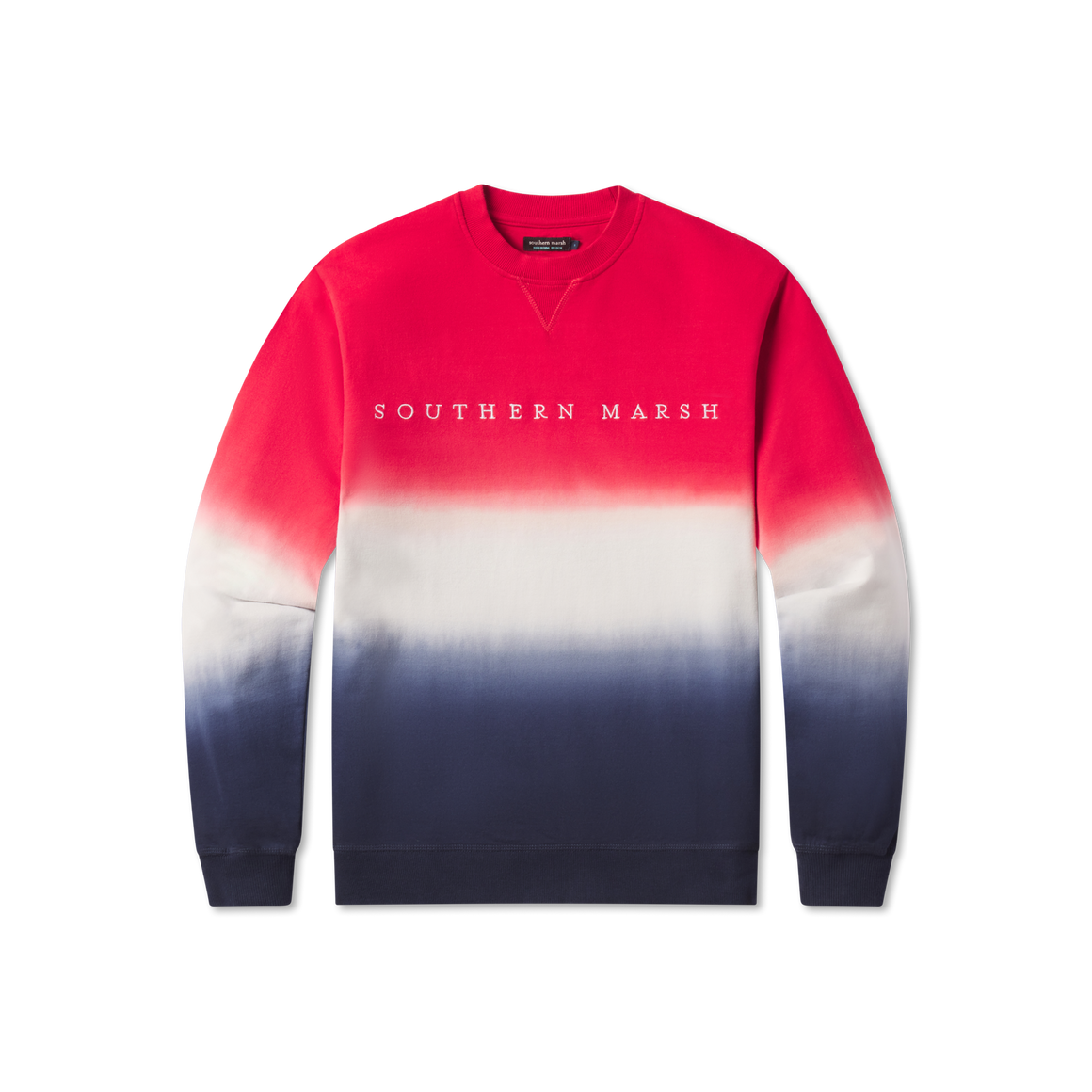 Navy and Red Dip Dye