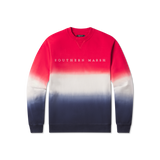 Navy and Red Dip Dye