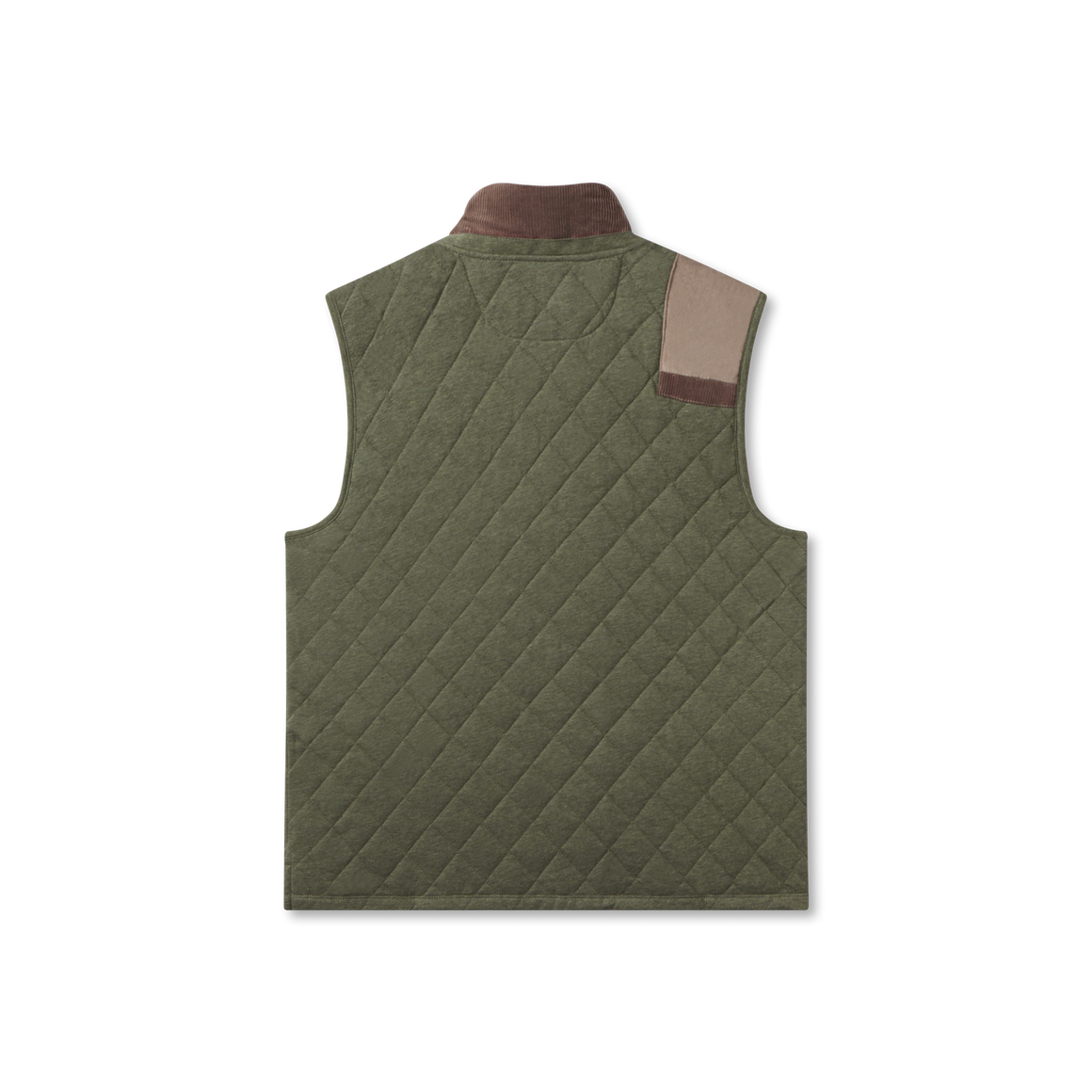 Dark Olive Heather | Carlyle Sporting Vest | Heather | Back