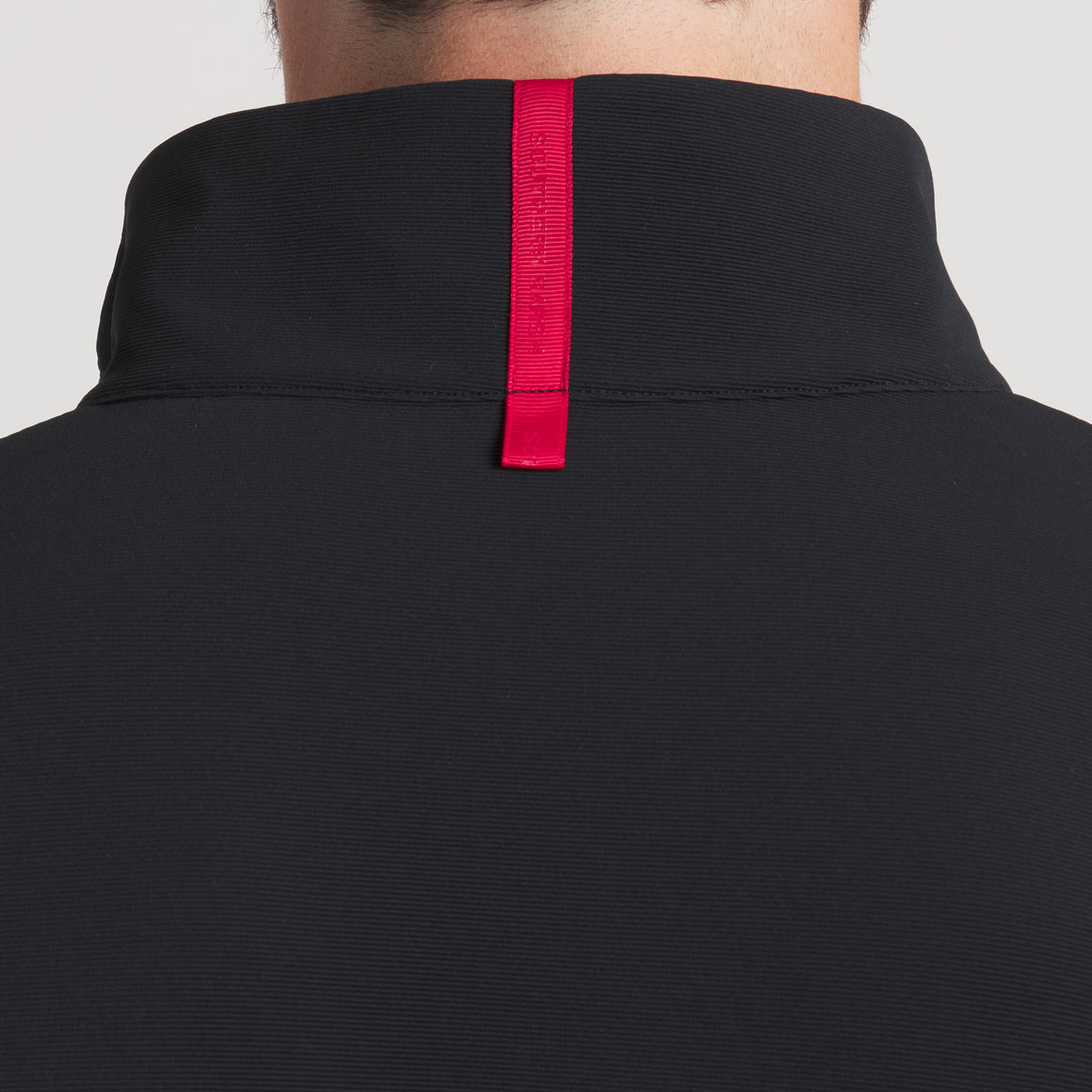 Black With Red | On Model Collar Details 2