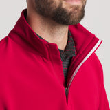 Crimson With White | On Model Collar Details
