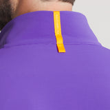 Purple With Yellow | On Model Collar Details