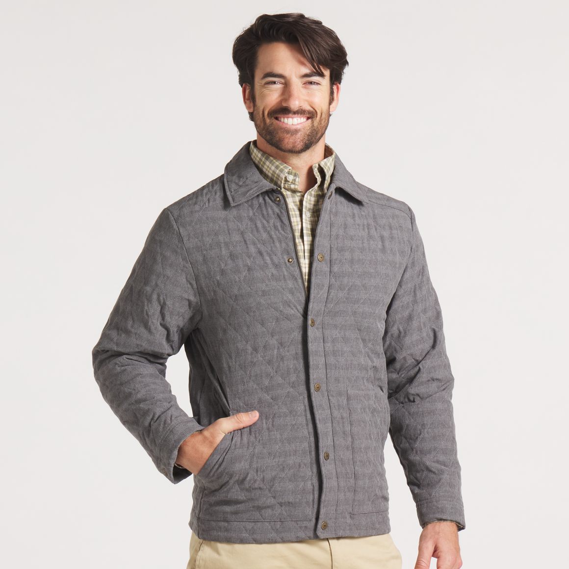 Midnight    Gray | ON MODEL FRONT ZIPPED