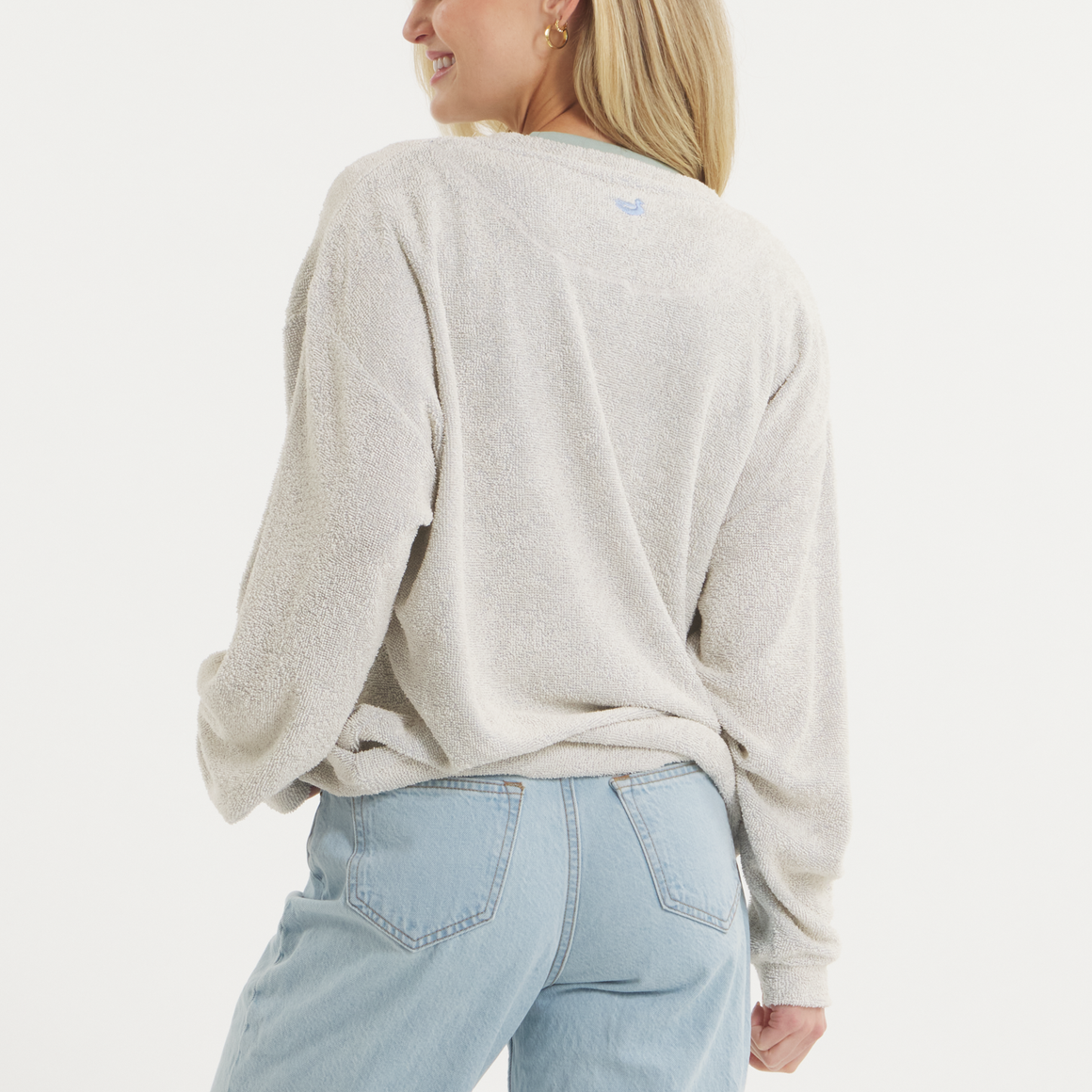 Ash Gray Terry | ON MODEL BACK