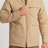 Khaki Quilted | On Model | Front Detail Zip