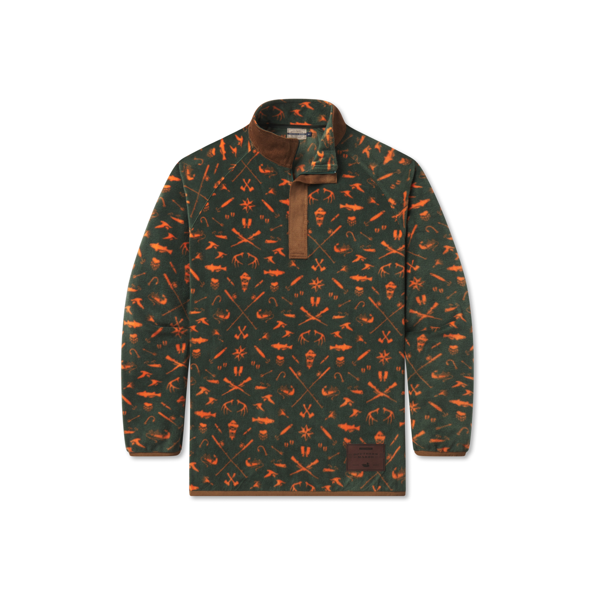 Dark Green and Neon Orange Woods