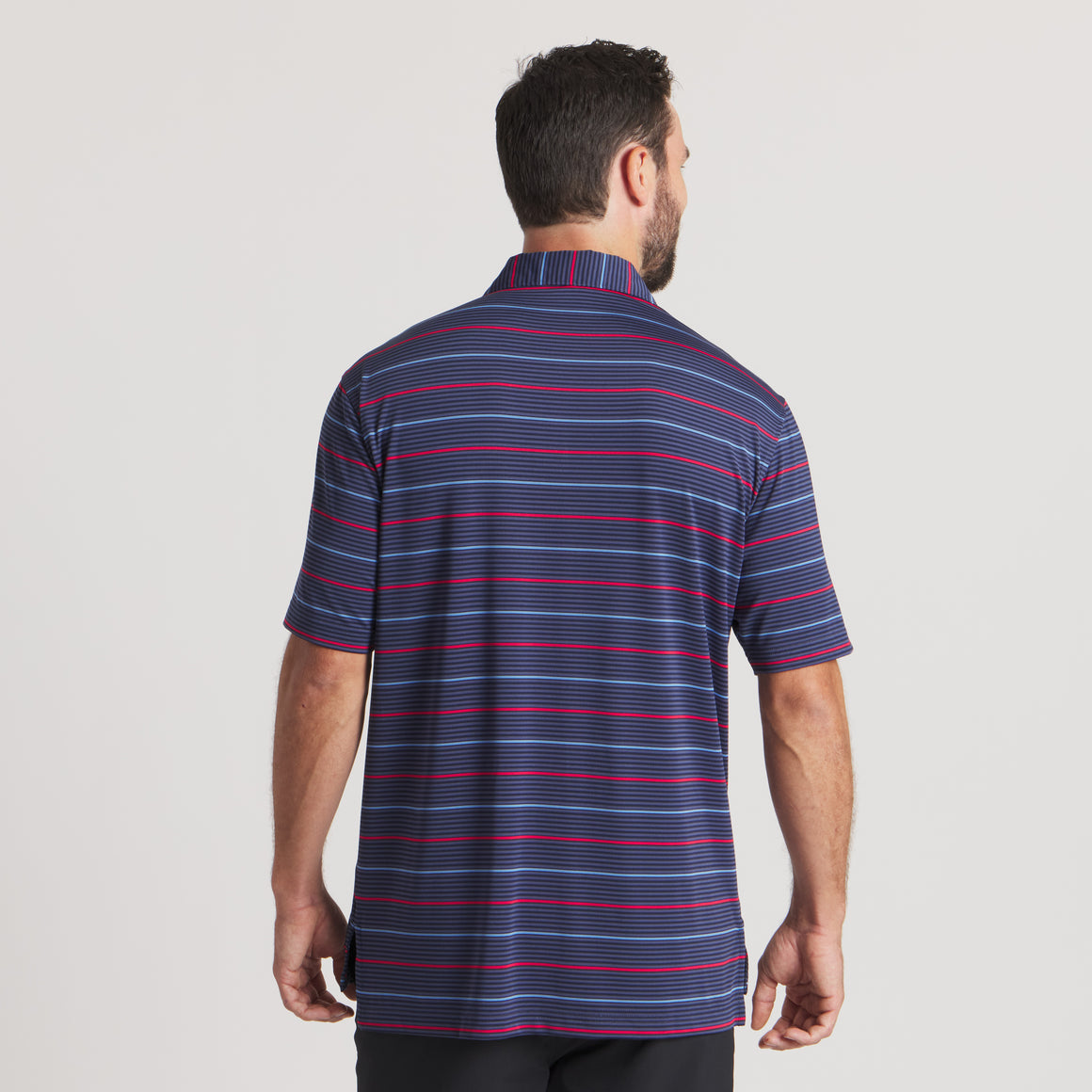 Navy & Red Gridiron | On Model Back