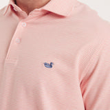 Coral Relaxed Stripe | On Model | Detail
