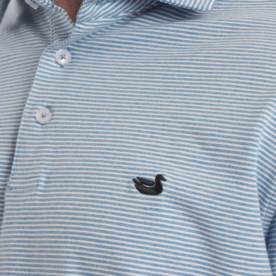 French Blue Relaxed Stripe | Front Detail