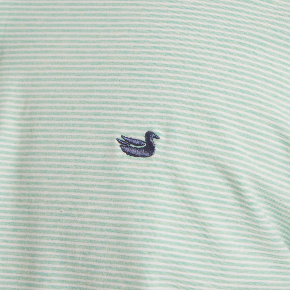 Mint Relaxed Stripe | Logo Detail