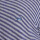 Navy Relaxed Stripe | Logo Detail