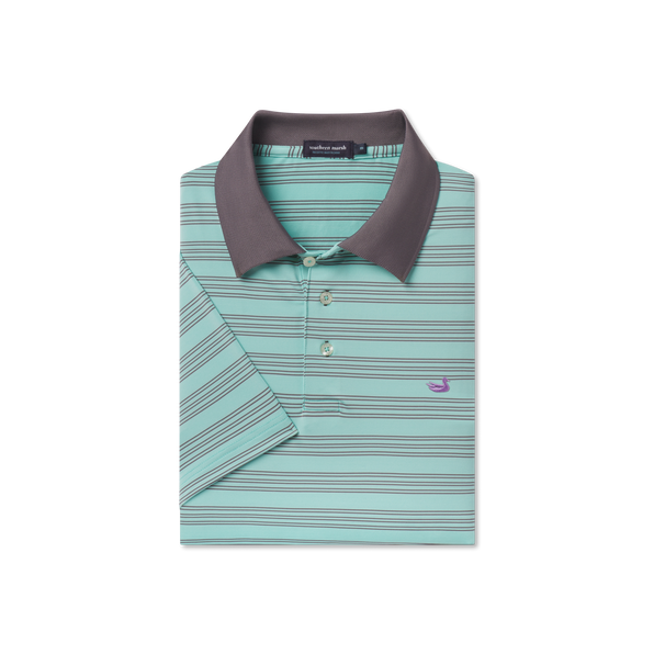 Antigua Blue and Midnight Gray Stripe