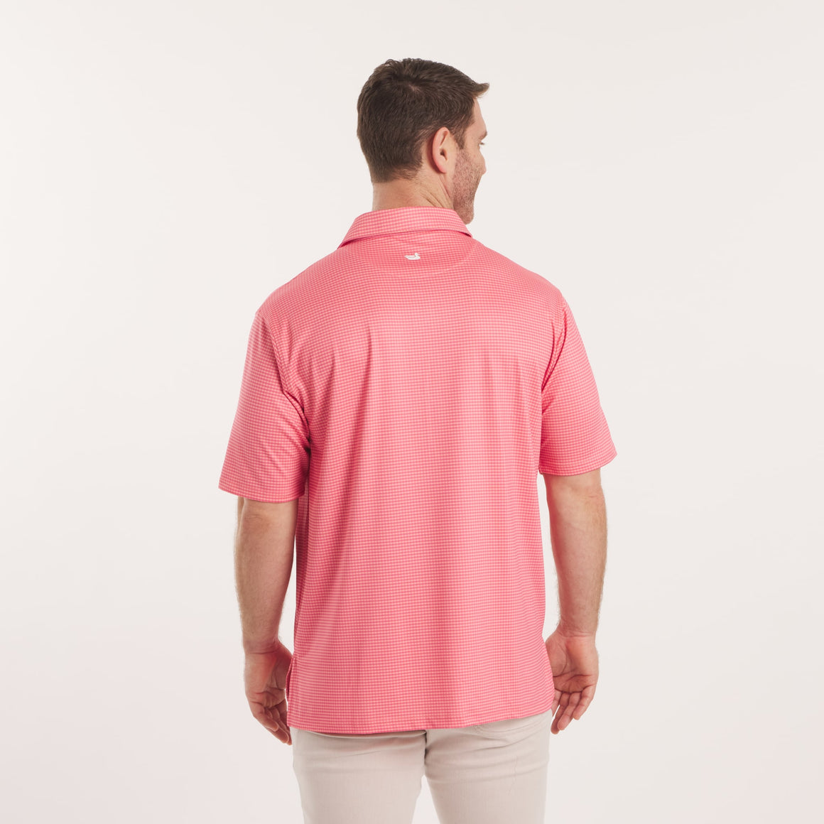 Coral & Peach Gingham | On Model | Back