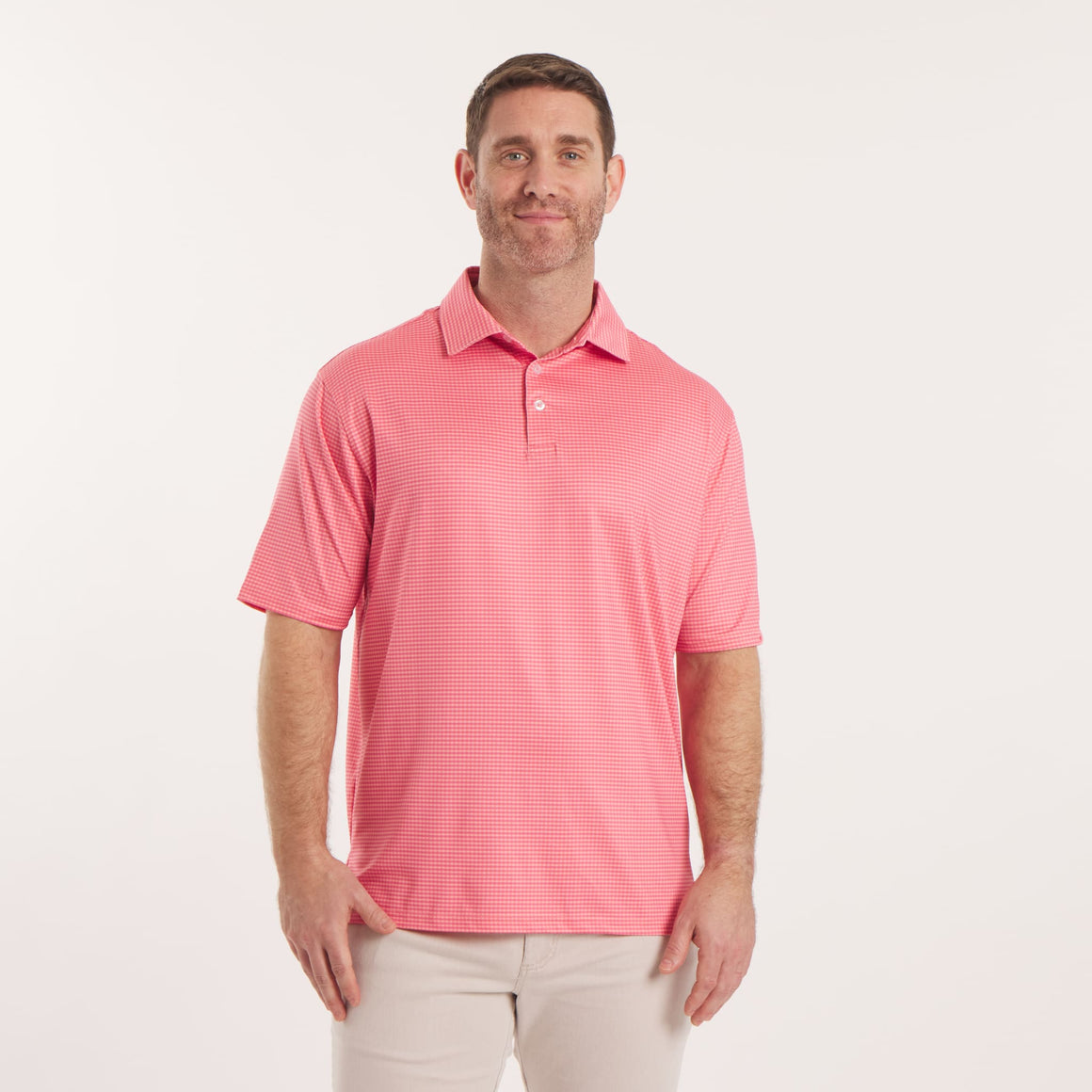Coral & Peach Gingham | On Model | Front