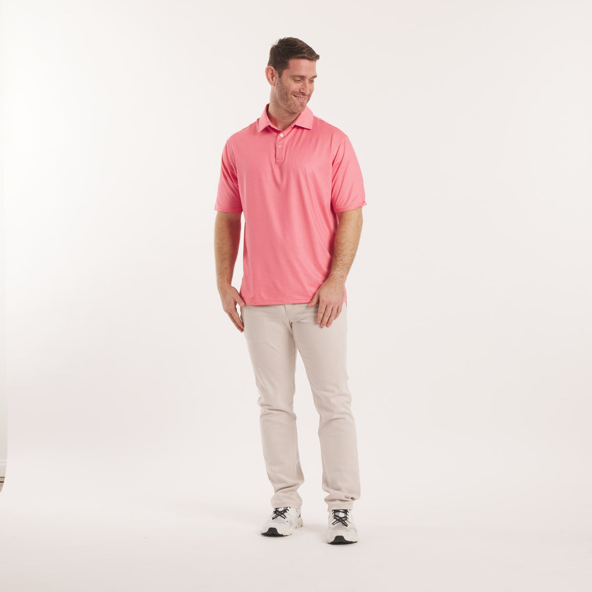 Coral & Peach Gingham | On Model | Front 3