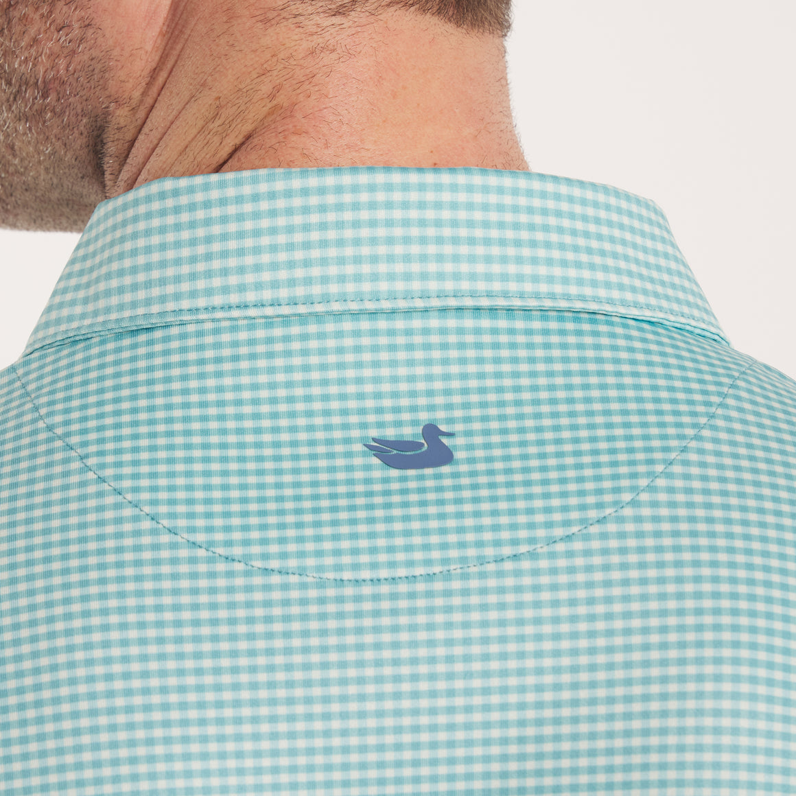 Mint & Seafoam Gingham | On Model Back Detail