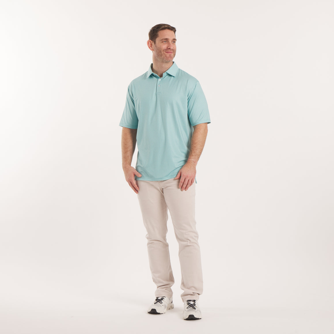 Mint & Seafoam Gingham | On Model Front Full