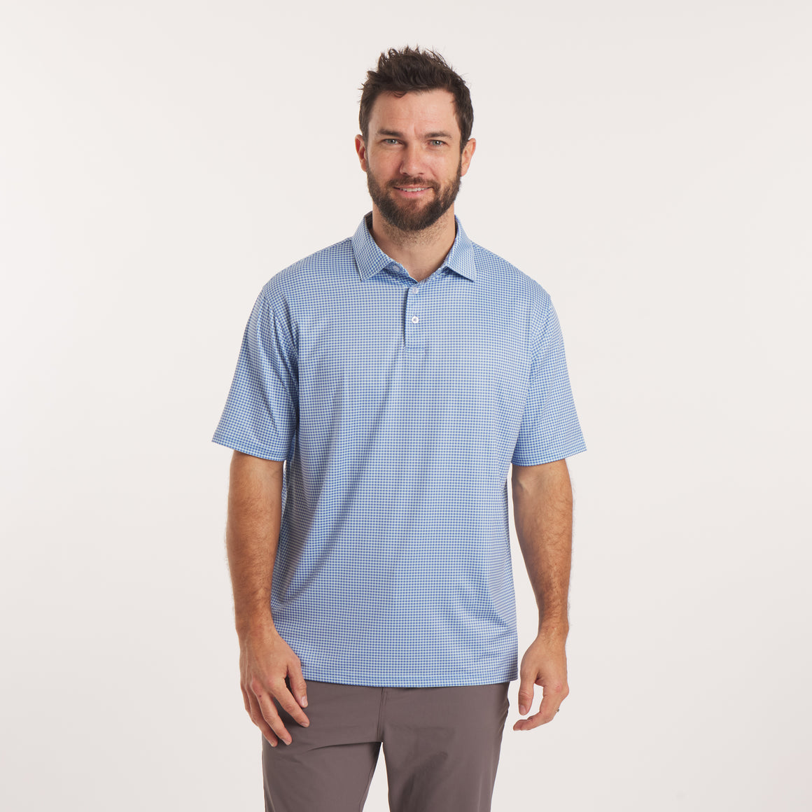 Slate & Mint Gingham | On Model Front
