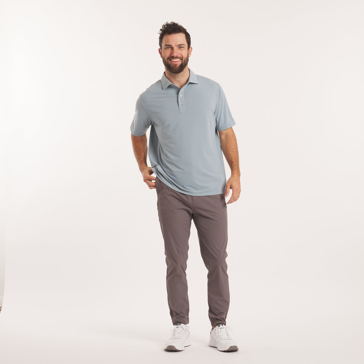 Mist Blue Mesh | On Model Front Full