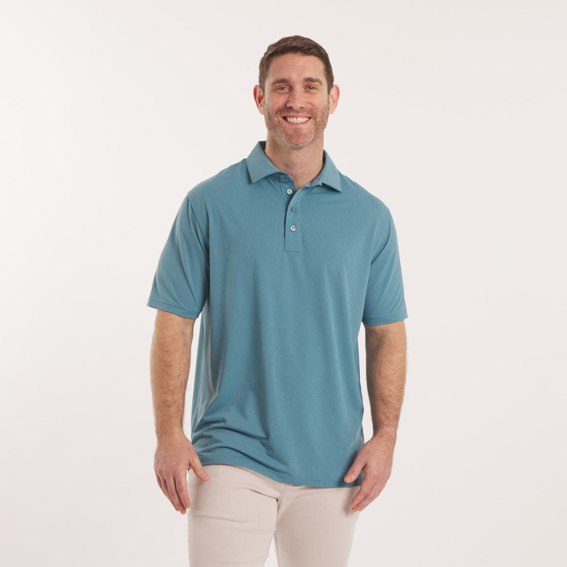 Teal Blue Mesh | On Model | Front