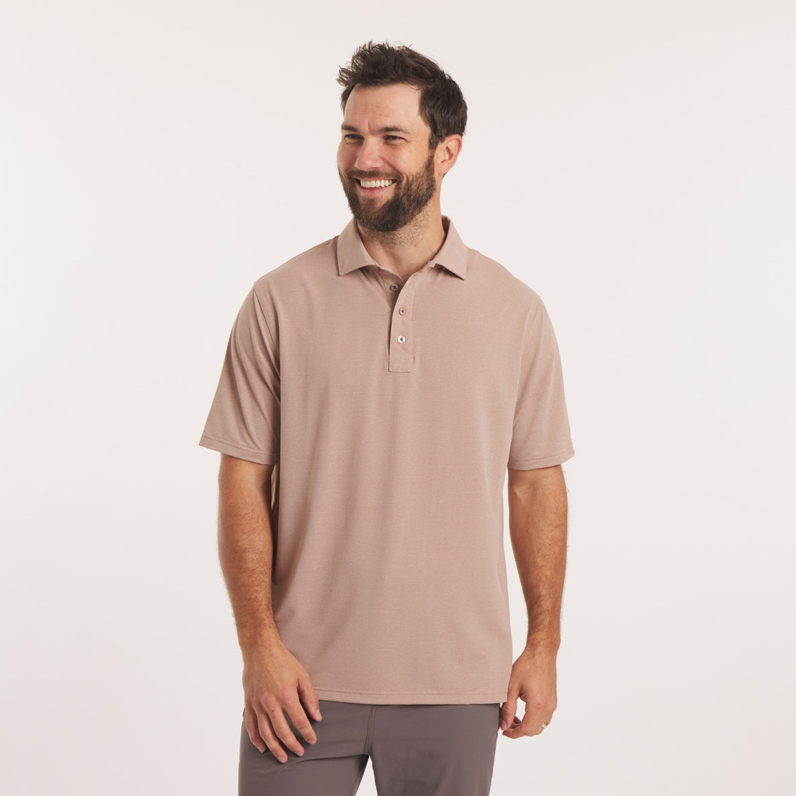 Washed Peach Mesh | On Model | Front