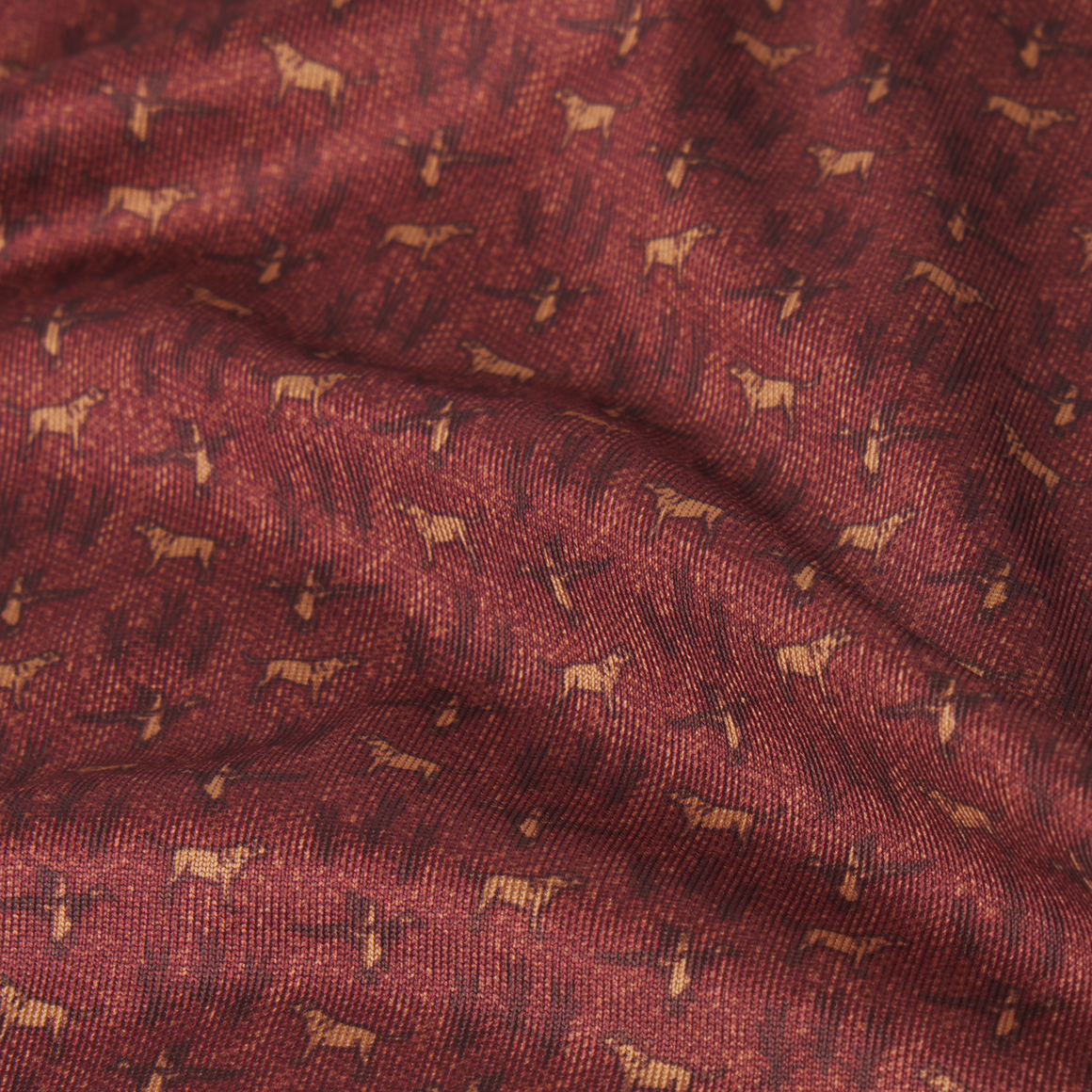 Burnt Red & Tan Microprint | Print Zoom