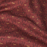 Burnt Red & Tan Microprint | Print Zoom