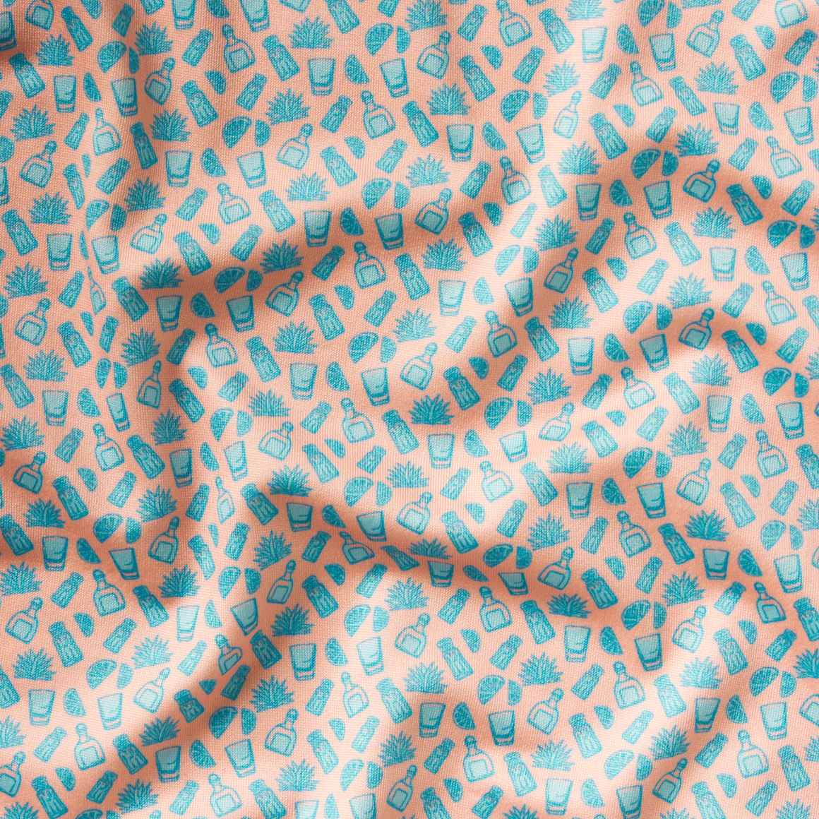 Peach & Teal Limes | Print Zoom