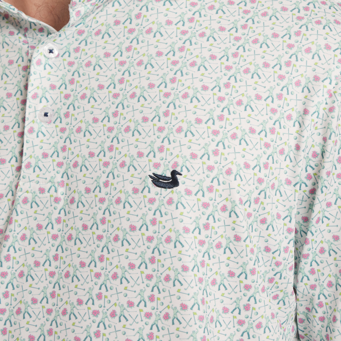 White Golf Print | Logo Detail