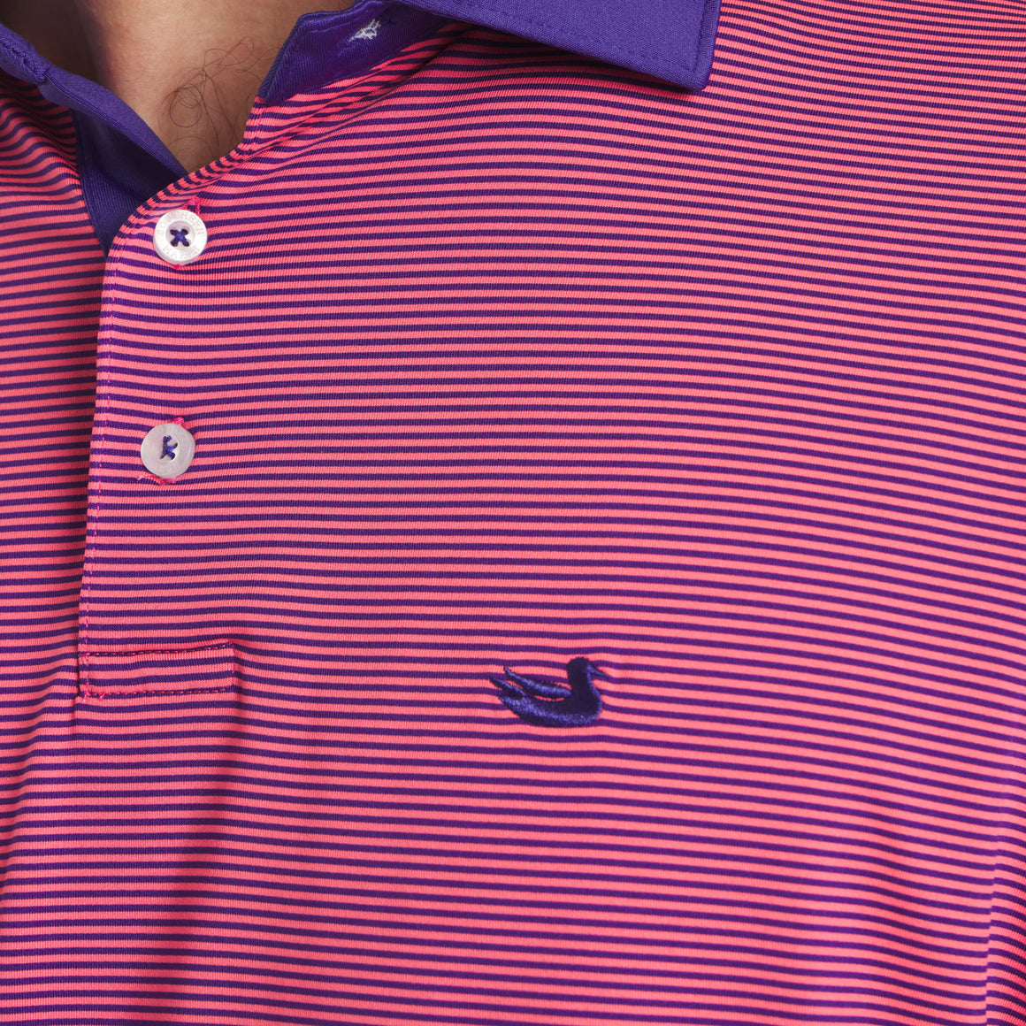 Navy & Strawberry Fizz | On Model | Detail