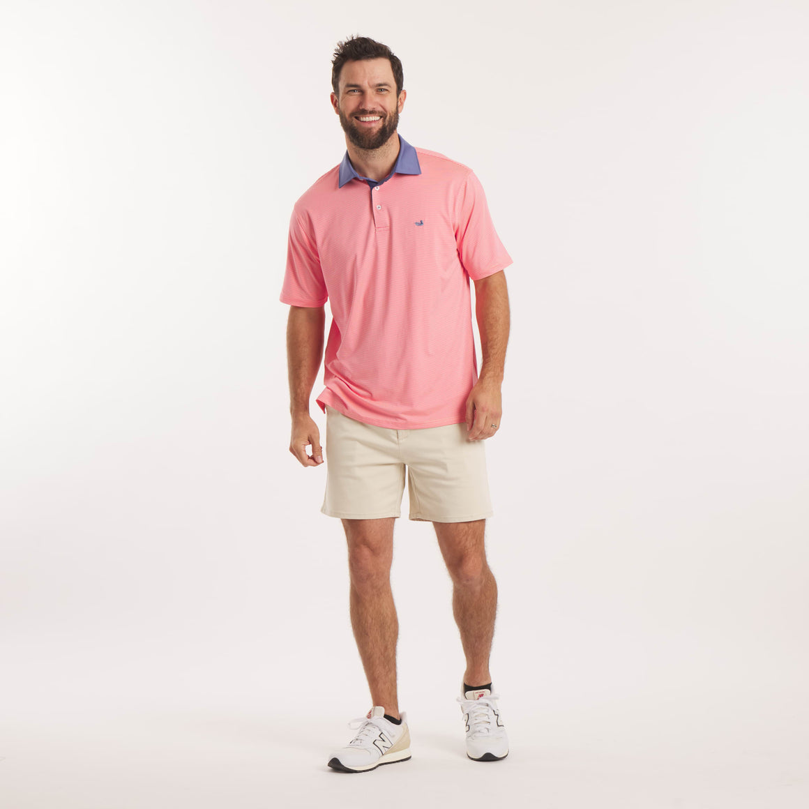 Strawberry Fizz & Peach Stripes | On Model | Full View