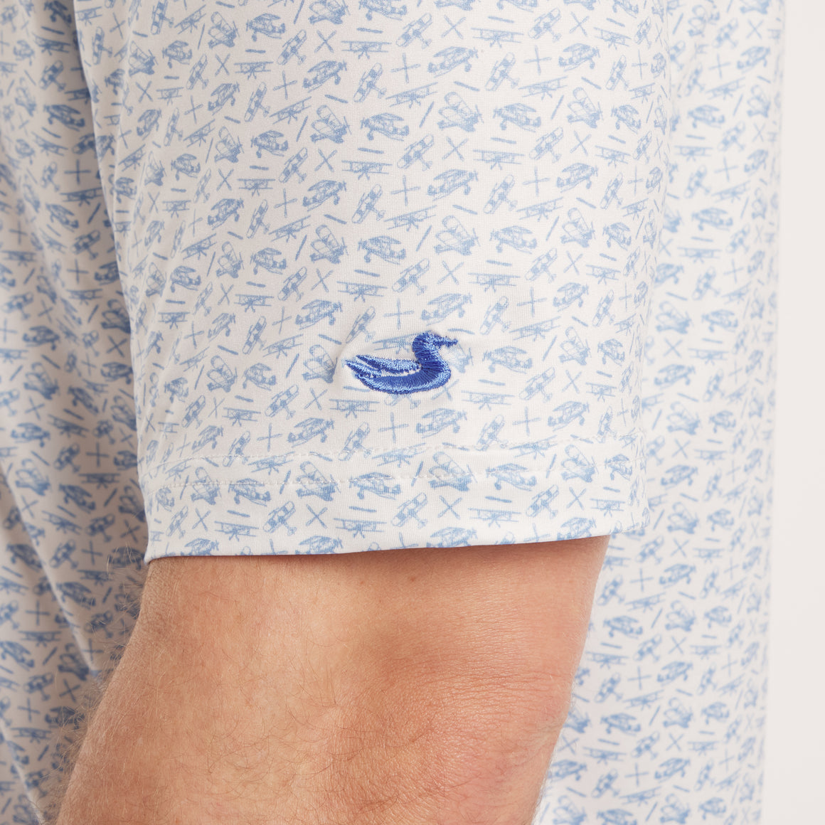 White & French Blue Planes | On Model Side Detail