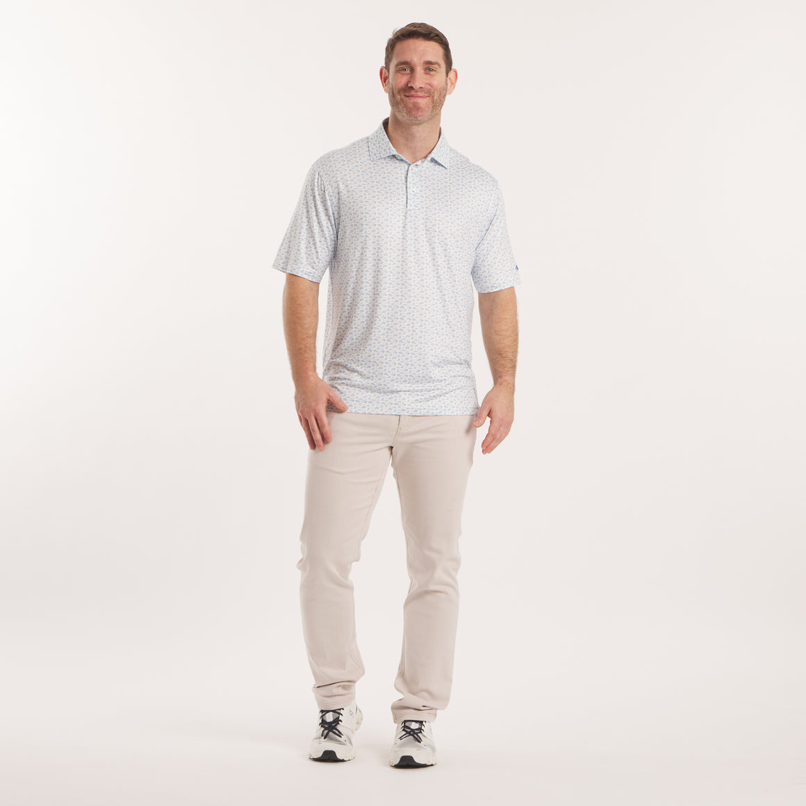 White & French Blue Planes | On Model Front Full 