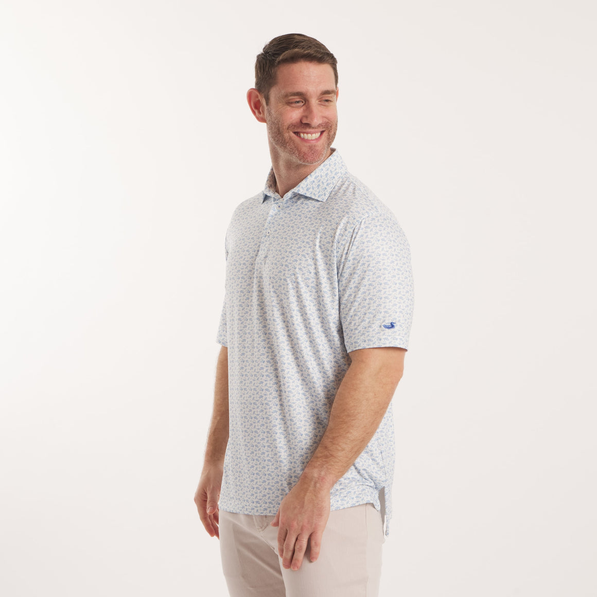 White & French Blue Planes | On Model | Side