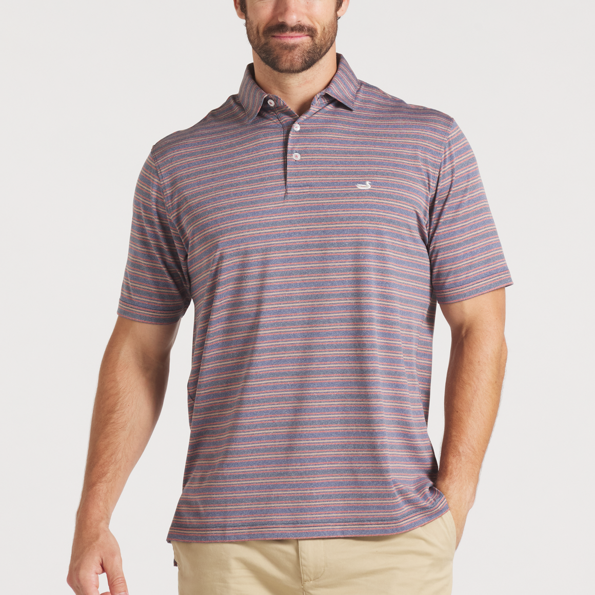 Navy & Red Maybourne | ON MODEL FRONT