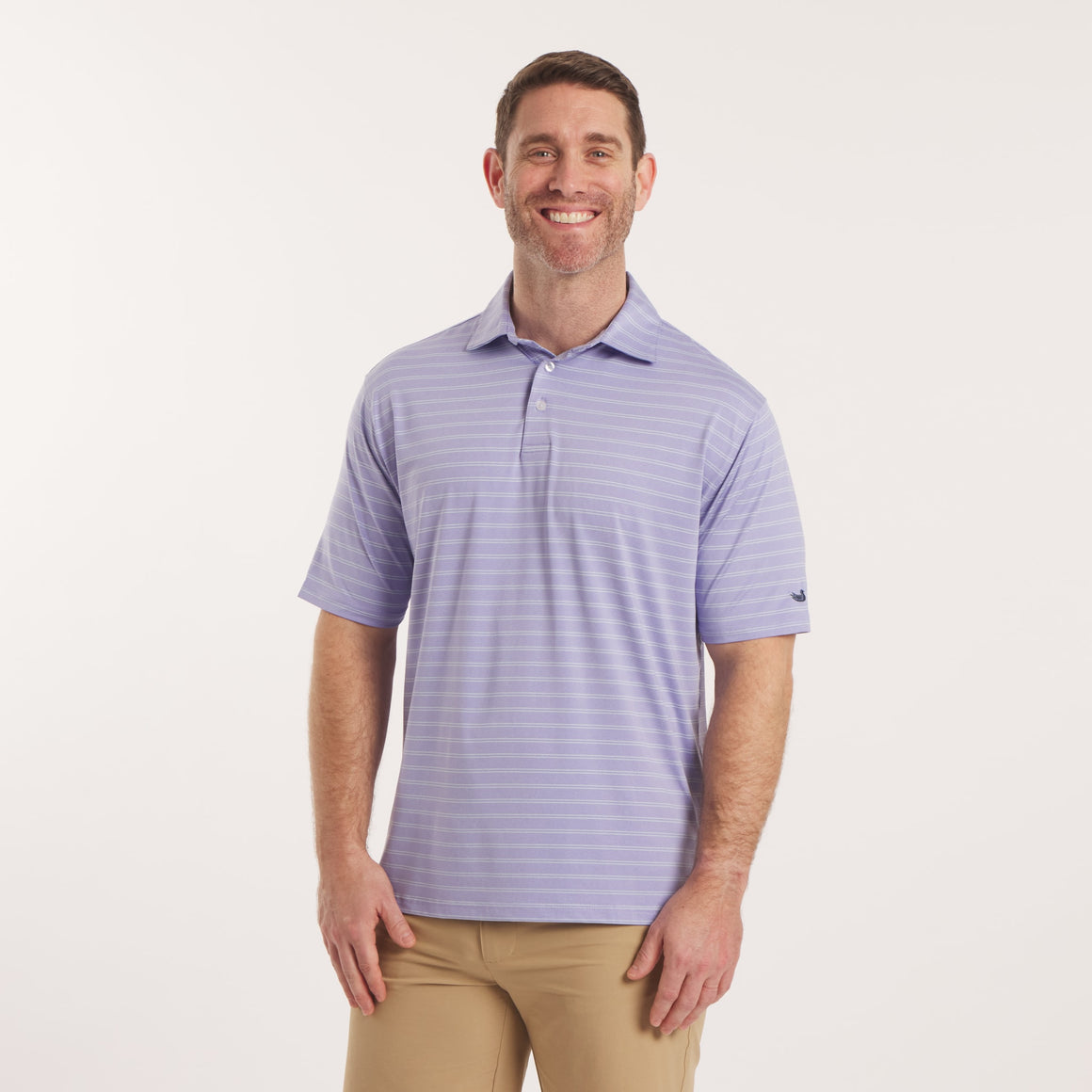 Wharf Purple Stripes | On Model | Front