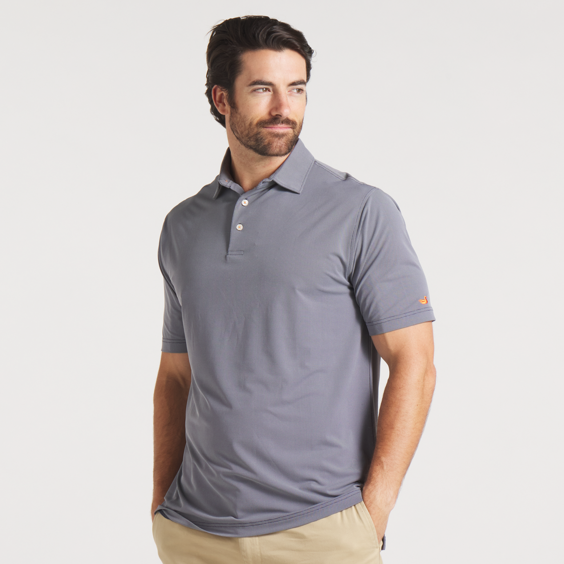 Navy  With  Orange  Duck | ON MODEL FRONT