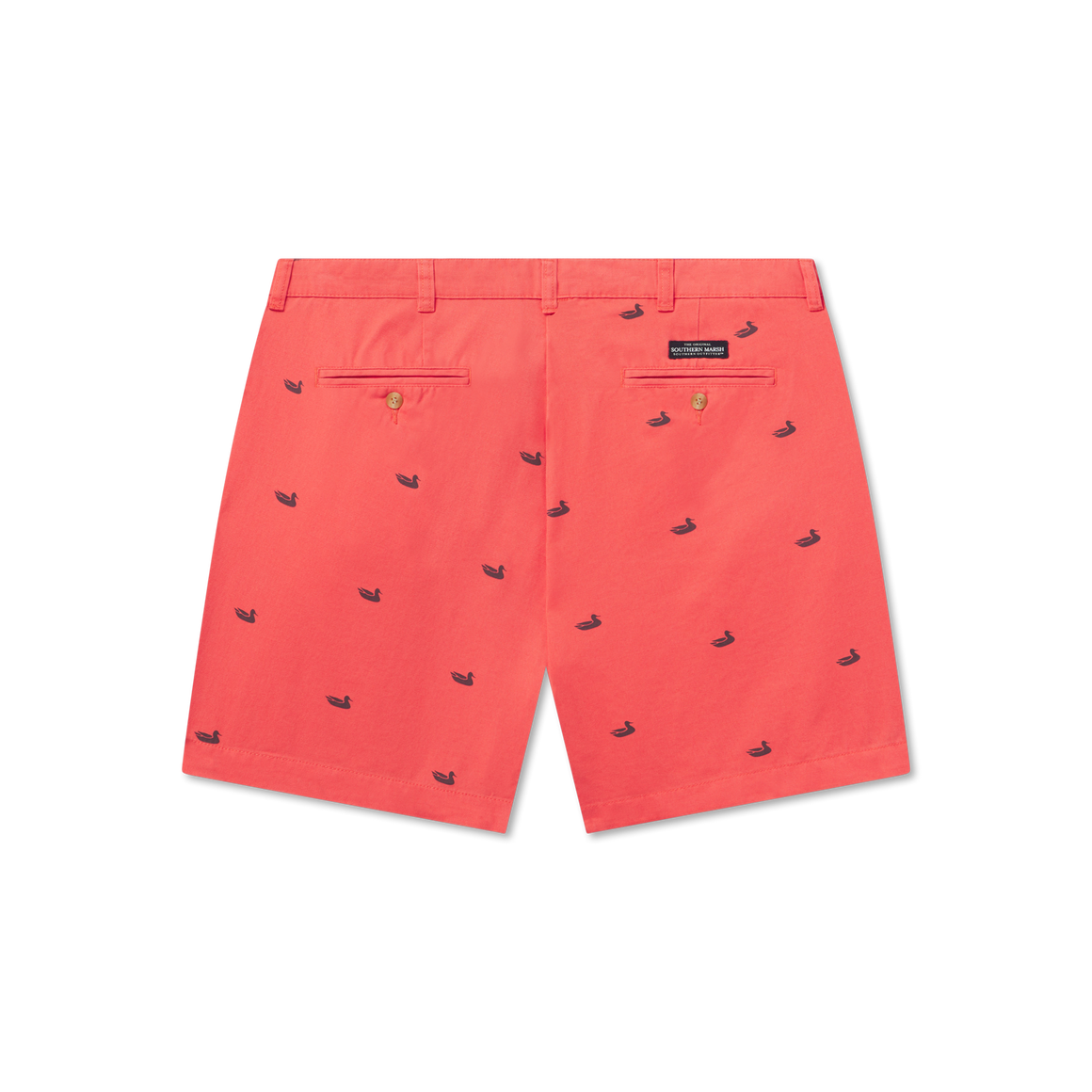 Coral with Printed Ducks | Back