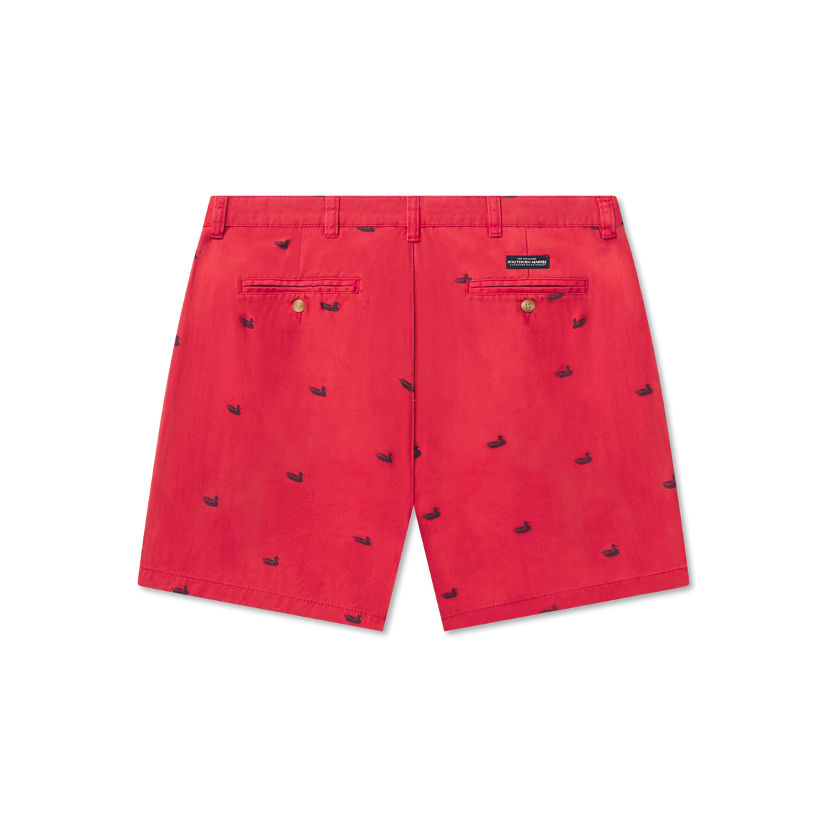 Vintage Red with Printed Ducks | Back