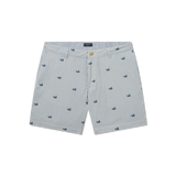 Seersucker Blue with Navy Duck