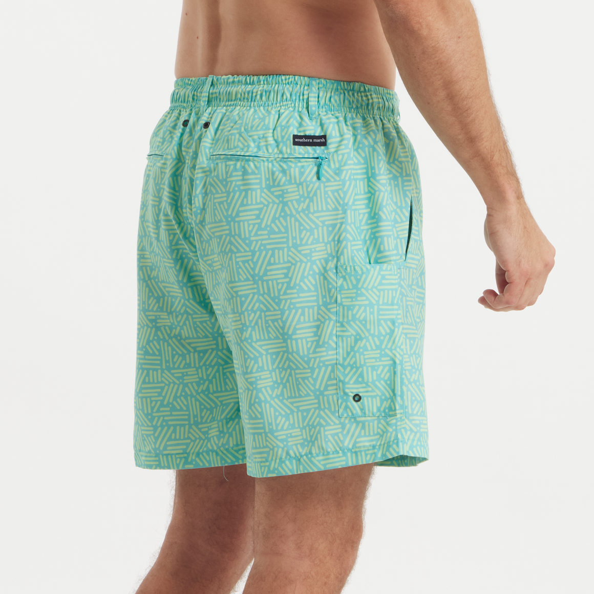 Antigua Blue Dots | on model back
