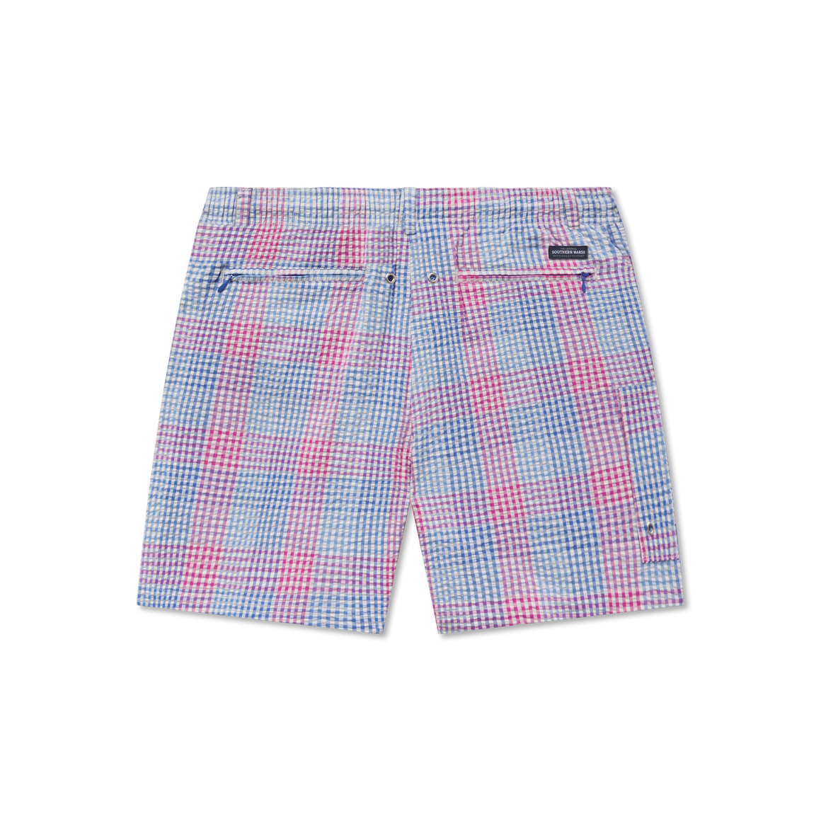 Lilac and Pink Seersucker Gingham | Back