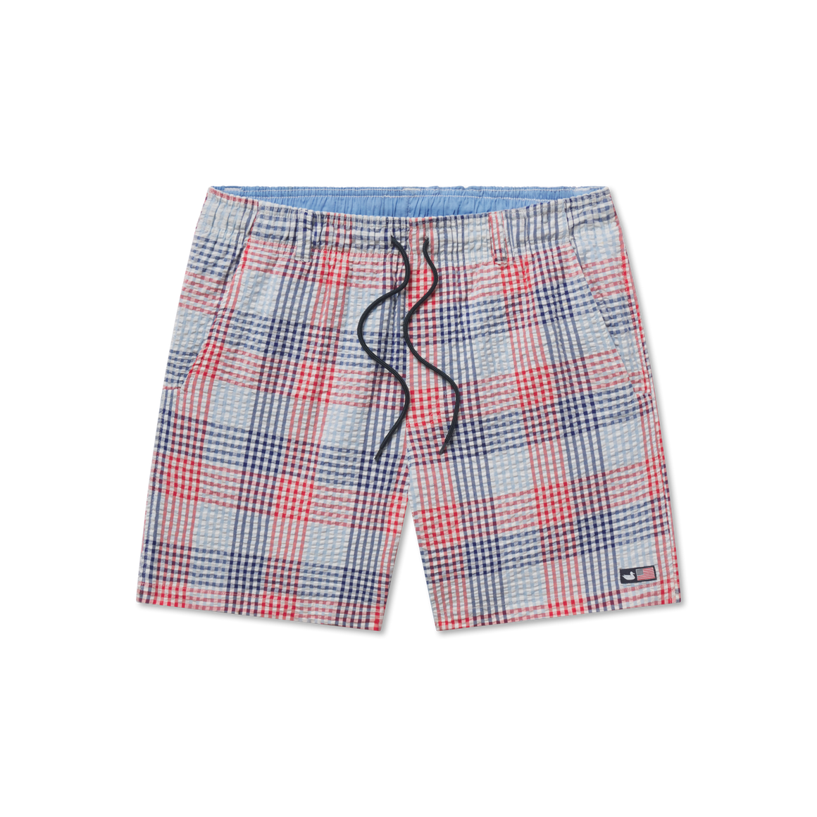 Navy and Red Seersucker Gingham