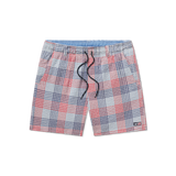 Navy and Red Seersucker Gingham