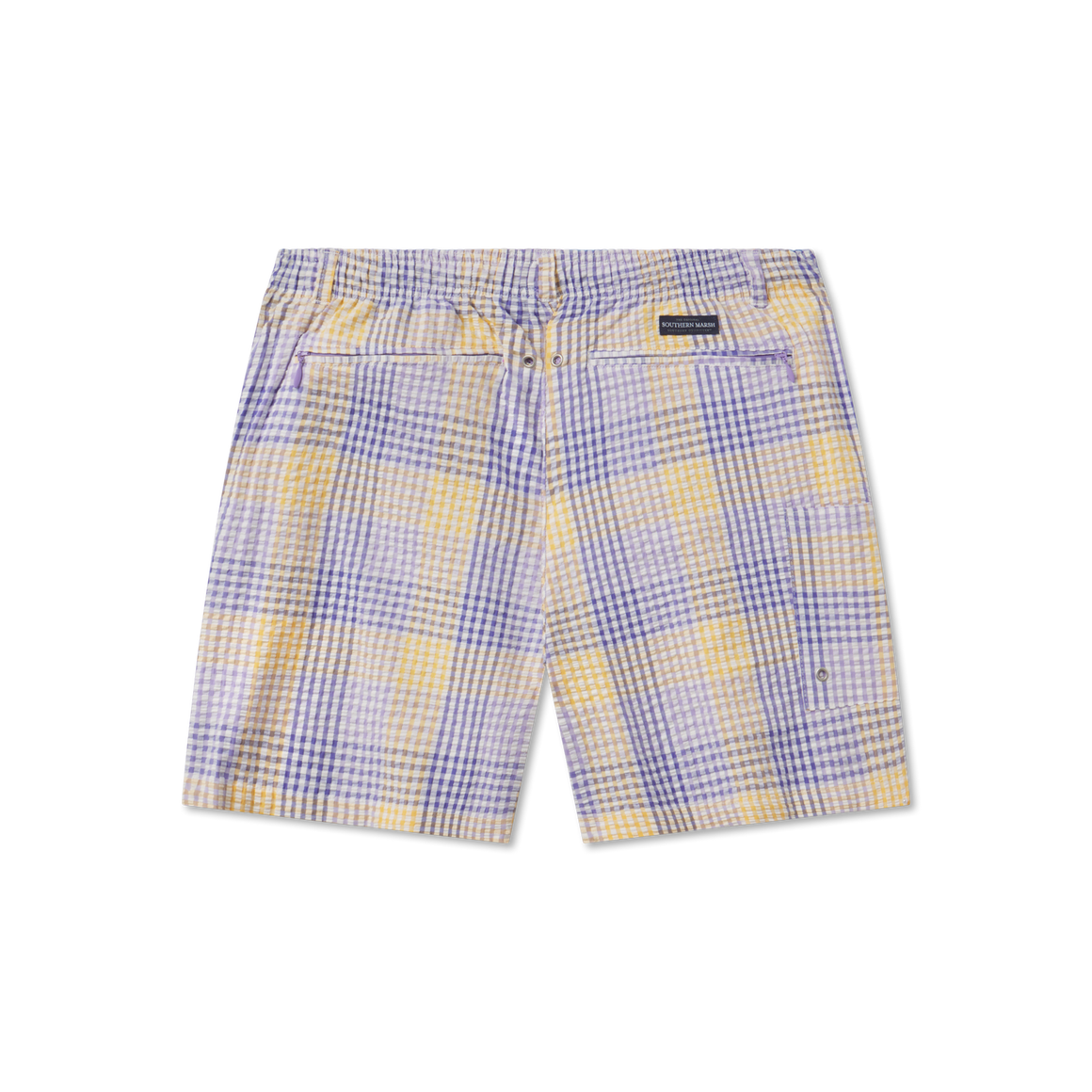 Purple and Yellow Seersucker Gingham | Back
